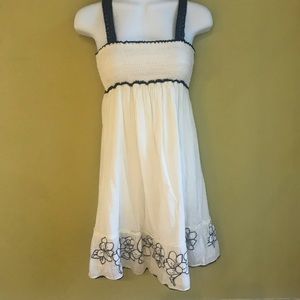 Abercrombie white and blue sundress sz M